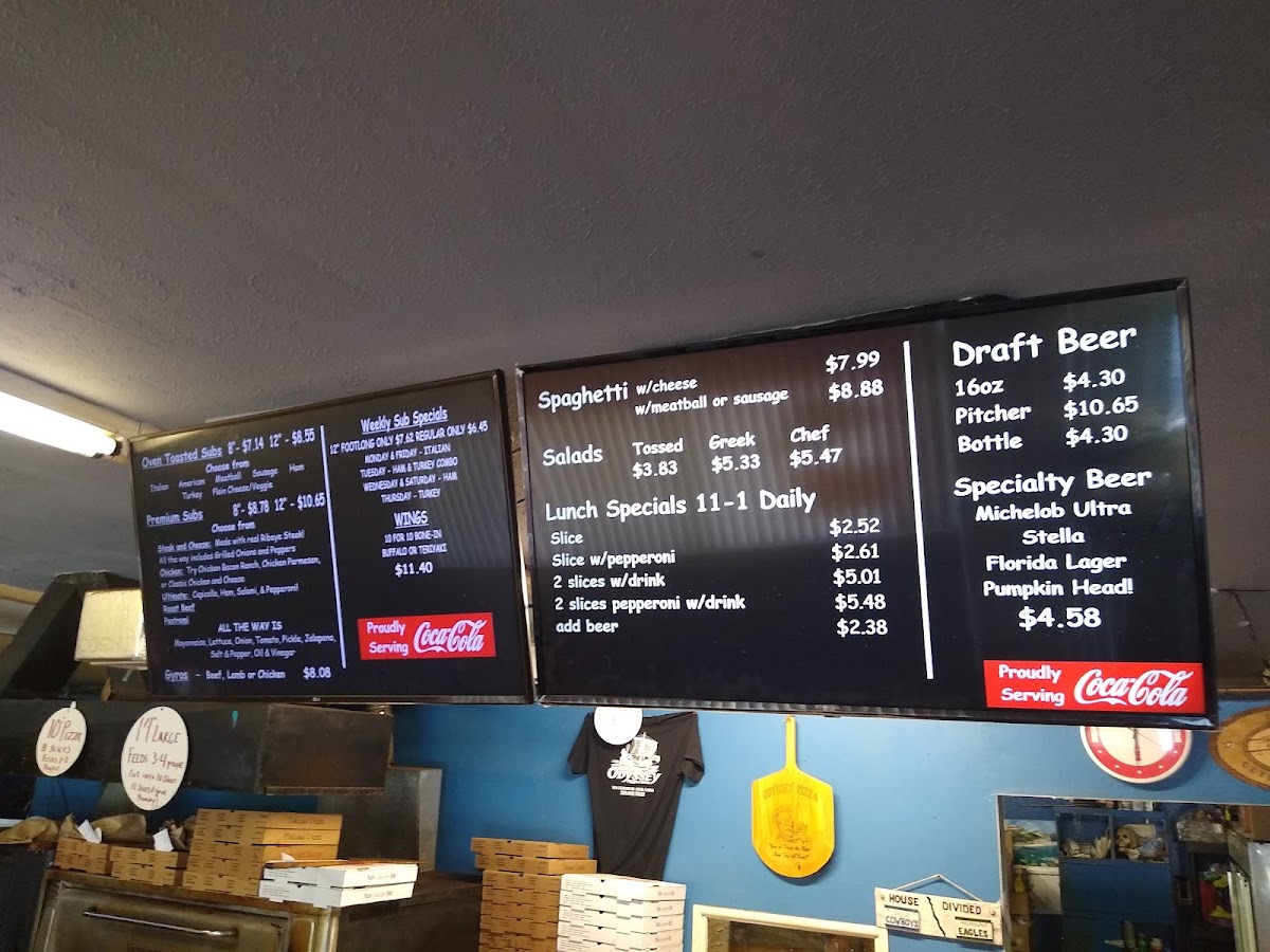 Menu Odyssey Pizza & Subs-3