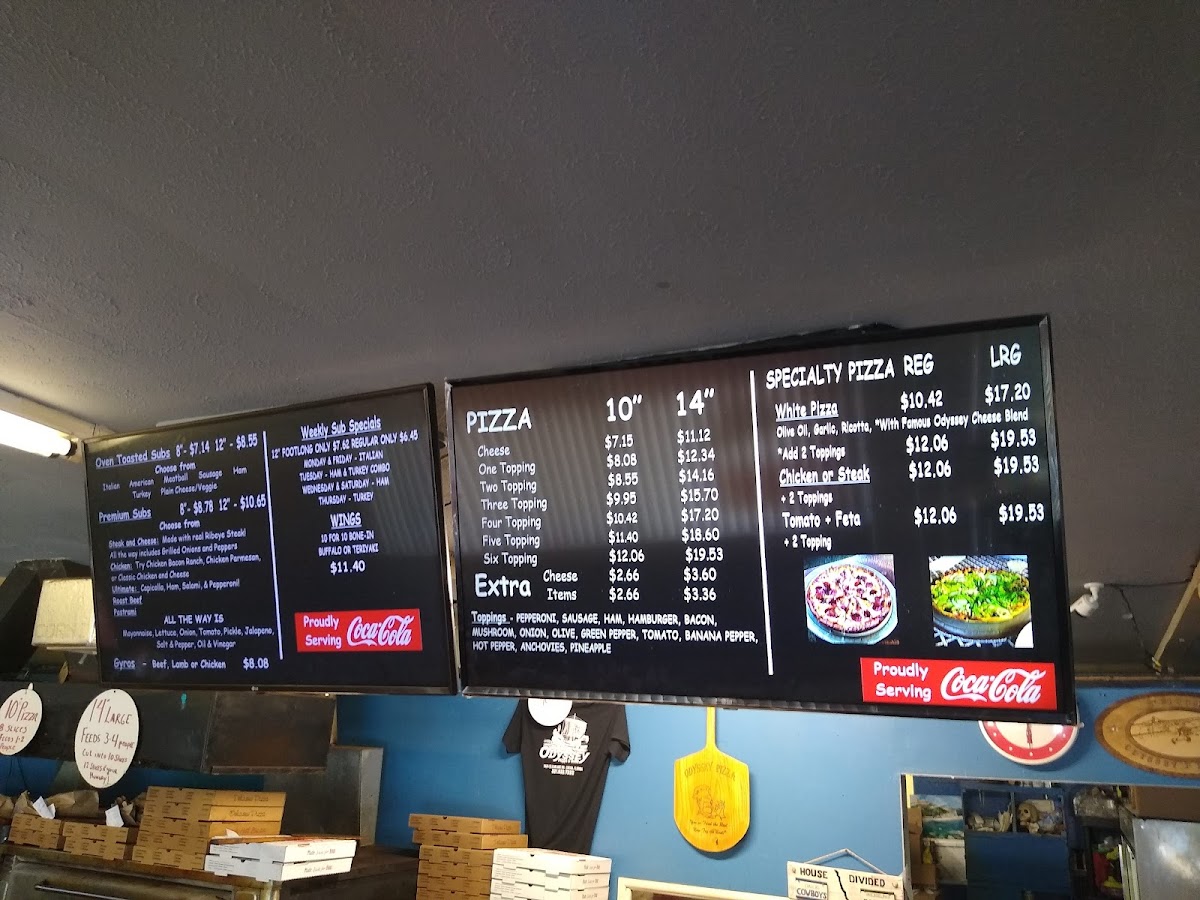 Menu Odyssey Pizza & Subs-4